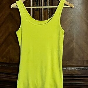Time and Tru Women's Ribbed Yellow Tank top - Size M